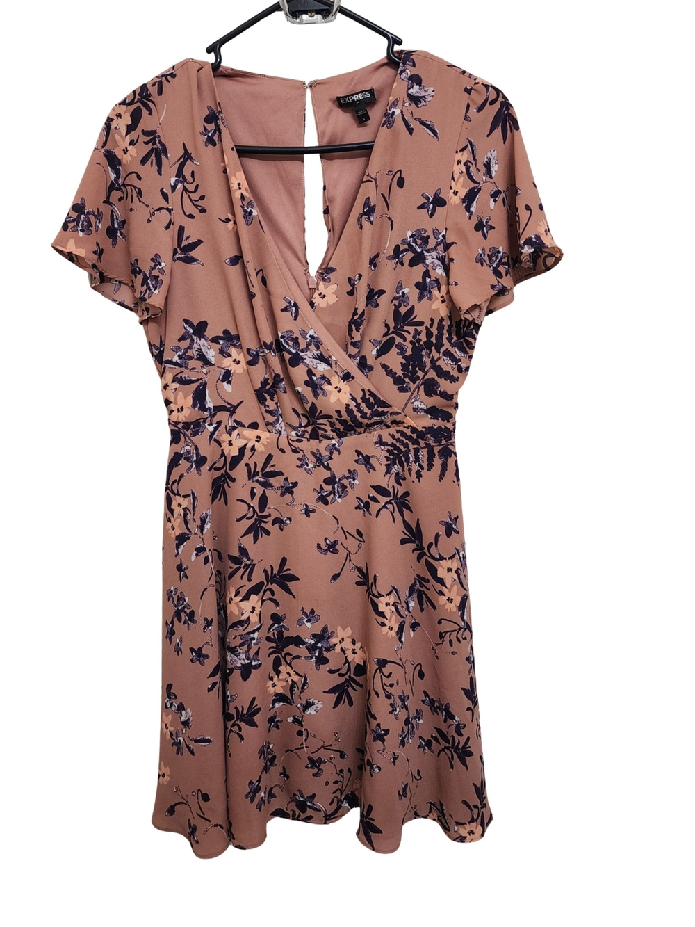 Express Dusty Rose & Purple Floral Dress